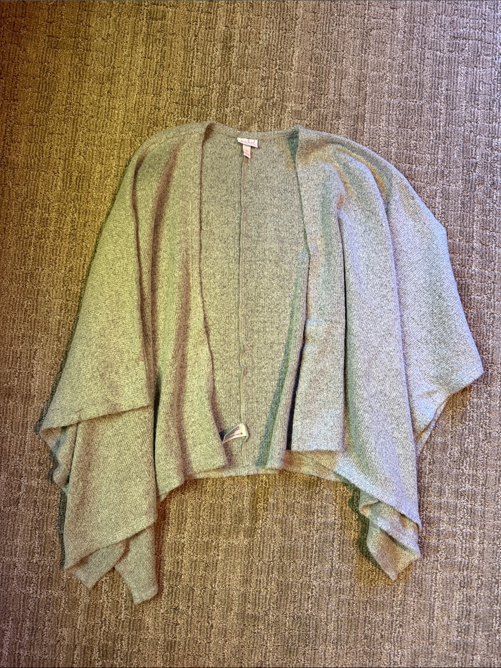 Isabel Maternity by Ingrid & Isabel Light Green Draped Open-Front Cardigan